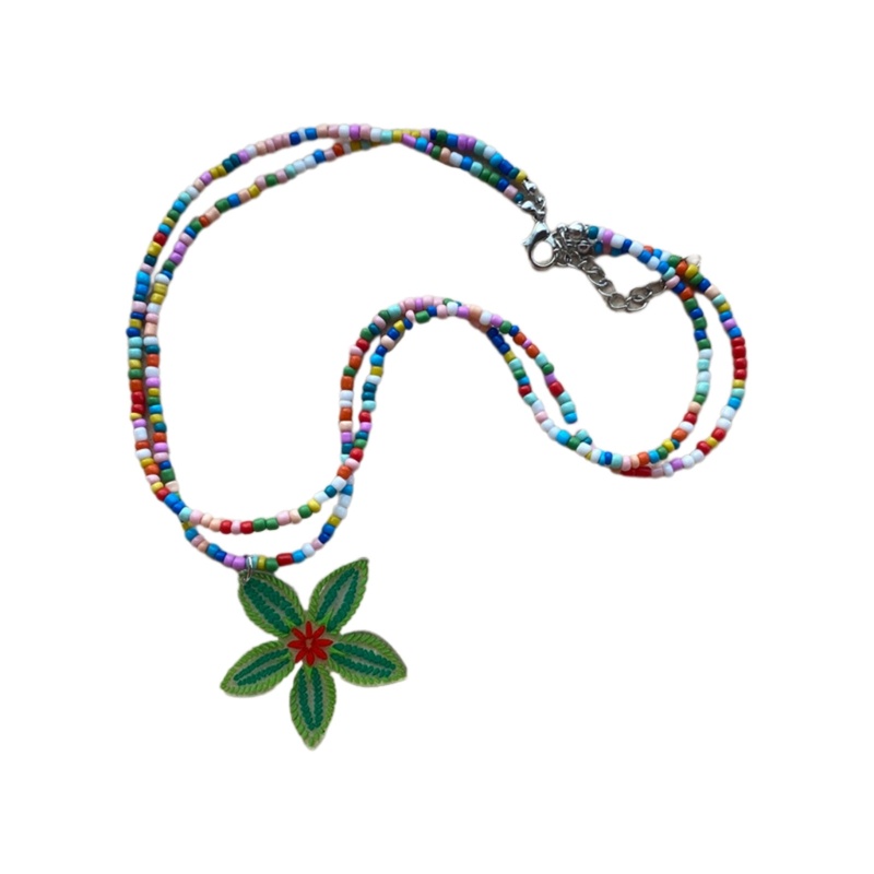 Vòng cổ Hai Lớp Họa Tiết Hoa Xinh Xắn Thời Trang Dự Tiệc Cho Nữ