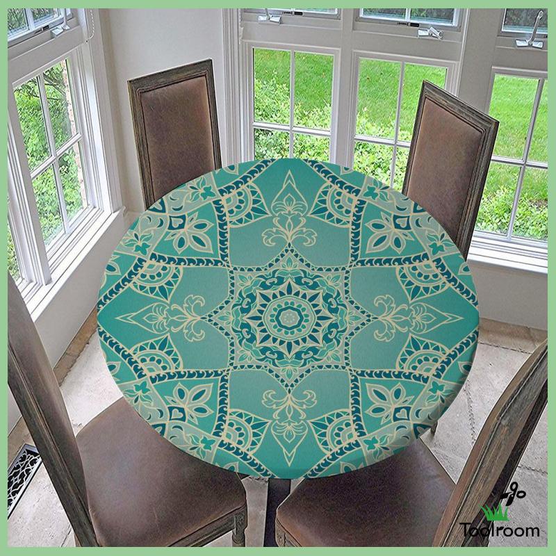 Vỏ Bọc Bàn Tròn Viền Co Giãn Chống Trượt Chống Thấm Nước # 1