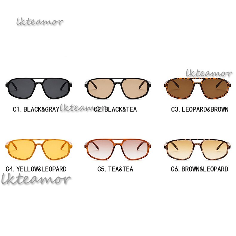 Kính Mát Bản To Tròng Đôi Màu Sắc Ngọt Ngào Thời Trang Cho Nữ