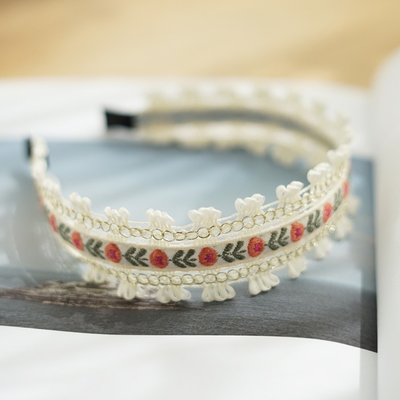 Băng Đô Vải Ren Thêu Họa Tiết Thanh Lịch Dành Cho Nữ