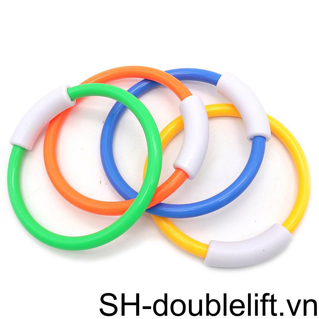 Set 4 Vòng Lặn Nhiều Màu Sắc Dễ Tìm Và Lấy Vòng Nhẫn Dành Cho Trẻ Em