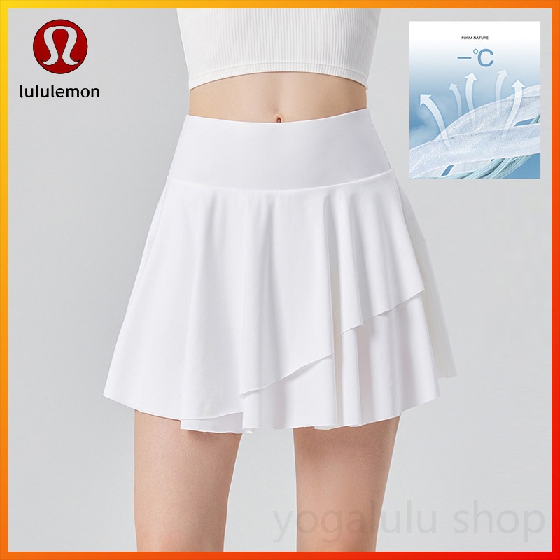 Lululemon Quần Short Thể Thao Yoga Vải Lạnh Hai Mảnh Lưng Cao YQ220