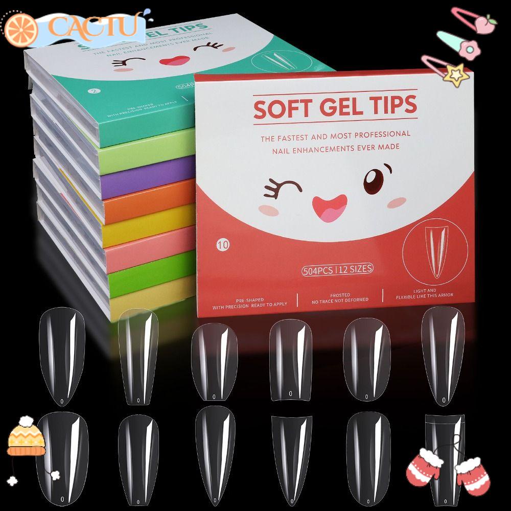 Bộ 504 Móng Tay Giả Mềm Mại Trong Suốt Chất Lượng Cao