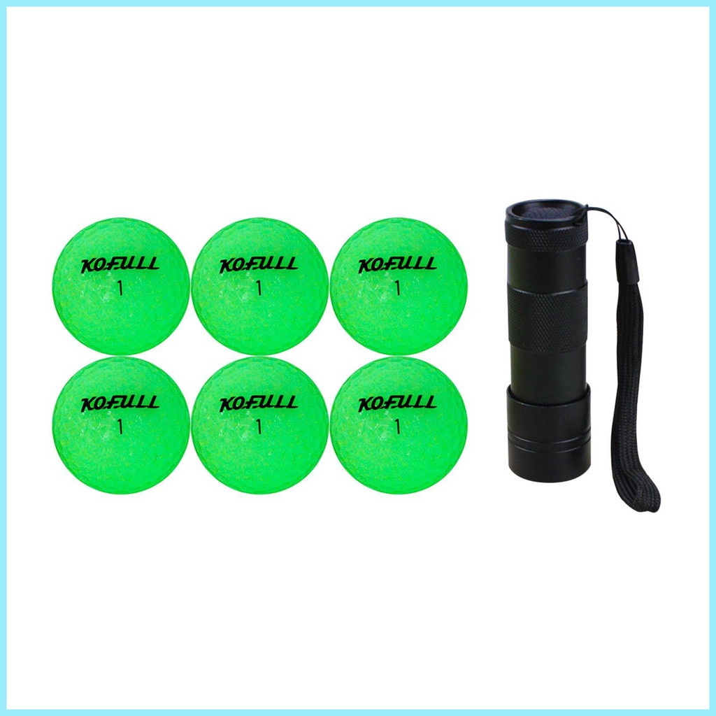 Bộ 6 Gậy Đánh Golf Màu Dạ Quang Siêu Sáng Lâu Trôi Có Thể Tái Sử Dụng