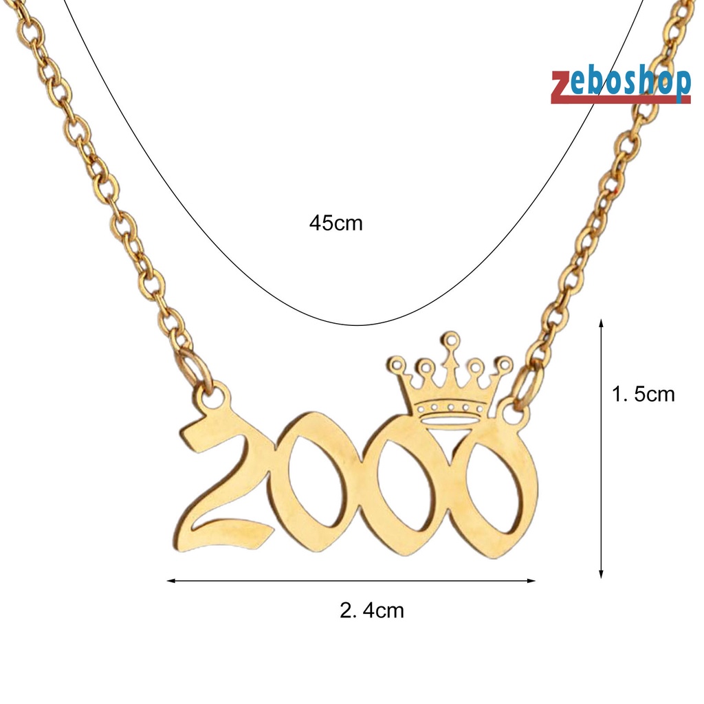 Vòng cổ Mặt Vương Miện Bằng Thép Không Gỉ Thời Trang Cho Nữ