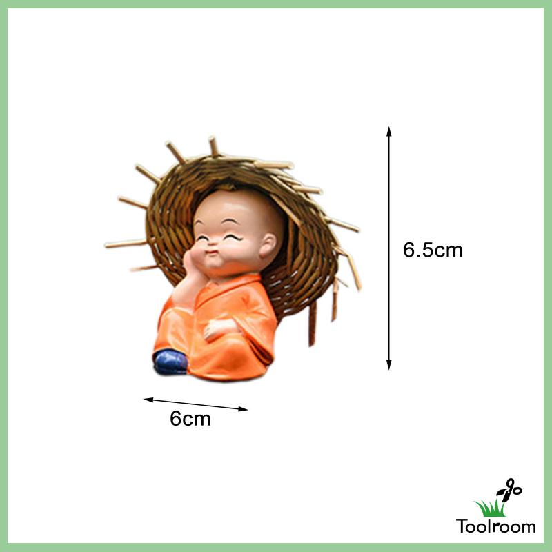 Set 4 Tượng Chú Tiểu Trang Trí Nội Thất Xe Hơi