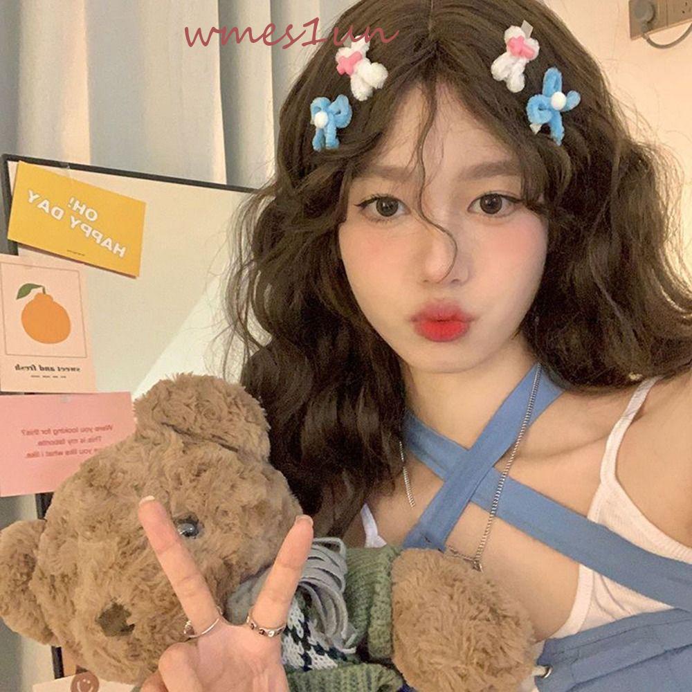 Kẹp Tóc Nơ Chéo Dễ Thương WMES15H y2k Dành Cho Bạn Nữ