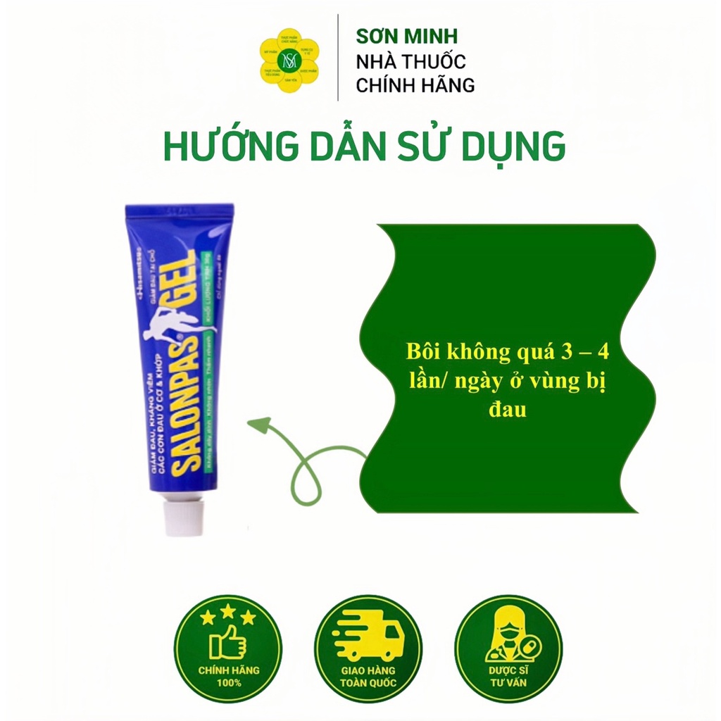 Gel bôi hỗ trợ giảm đau cơ khớp Salonpas gel tuýp 30g