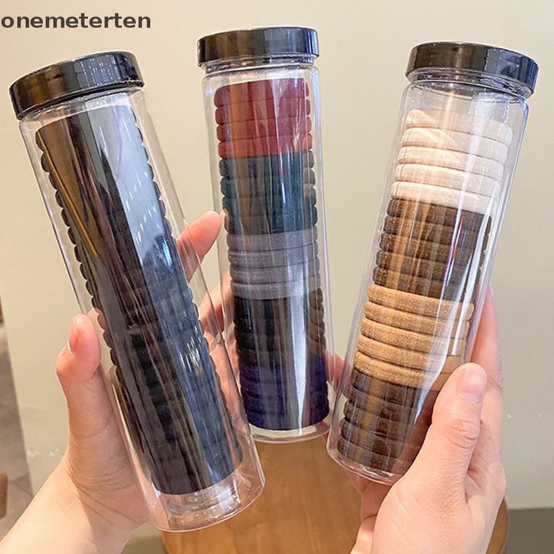 Hộp 20 Dây Buộc Tóc Màu Trơn Đơn Giản Co Giãn Tốt