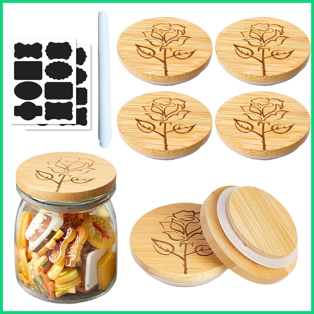 Nắp Đậy Hũ Đựng Thực Phẩm Bằng Thủy Tinh Trong Suốt Có Thể Tái Sử Dụng Cho Jwvn