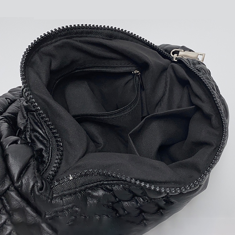 JASMIN NOIR Chéo Vai Nhỏ Nửa Mặt Trăng Nhồi Bông Đơn Giản Cho Nữ