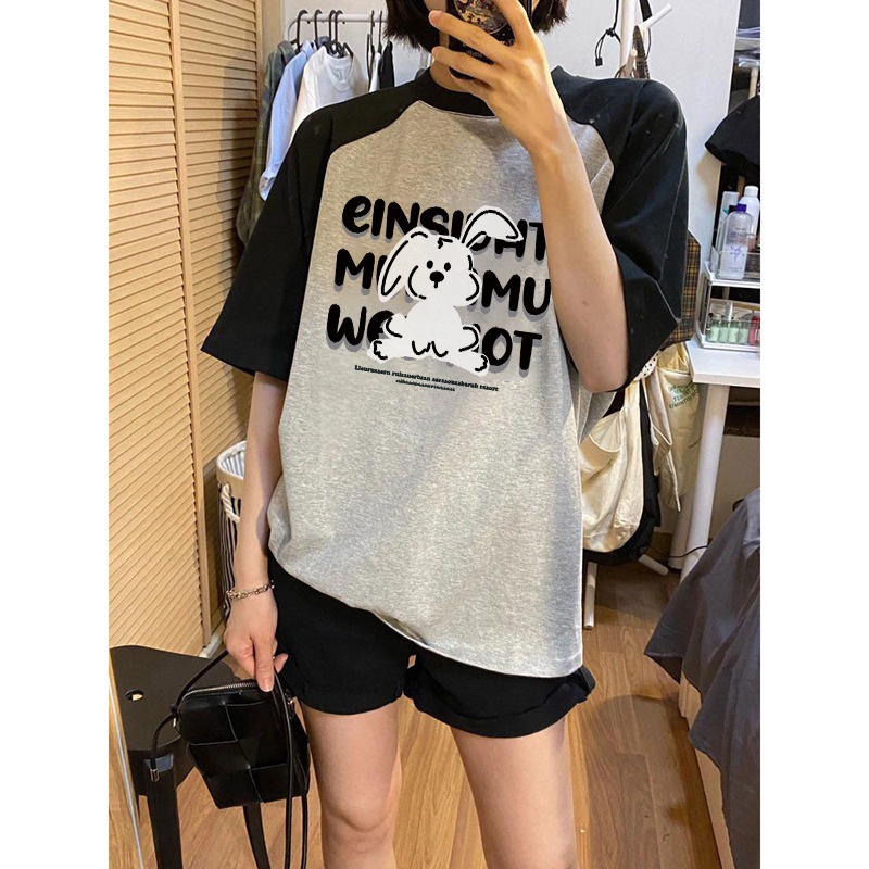 NRVP Áo Thun 100% Cotton Tay NgắN In Hoạ TiếT ĐộC ĐáO Phong CáCh HàN QuốC 2023