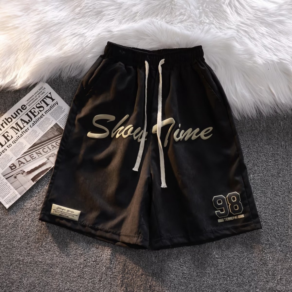 Quần Short Thể Thao Dáng Rộng In Họa Tiết Phong Cách Hip Hop Đường Phố Mỹ Thời Trang Mùa Hè Cho Nam