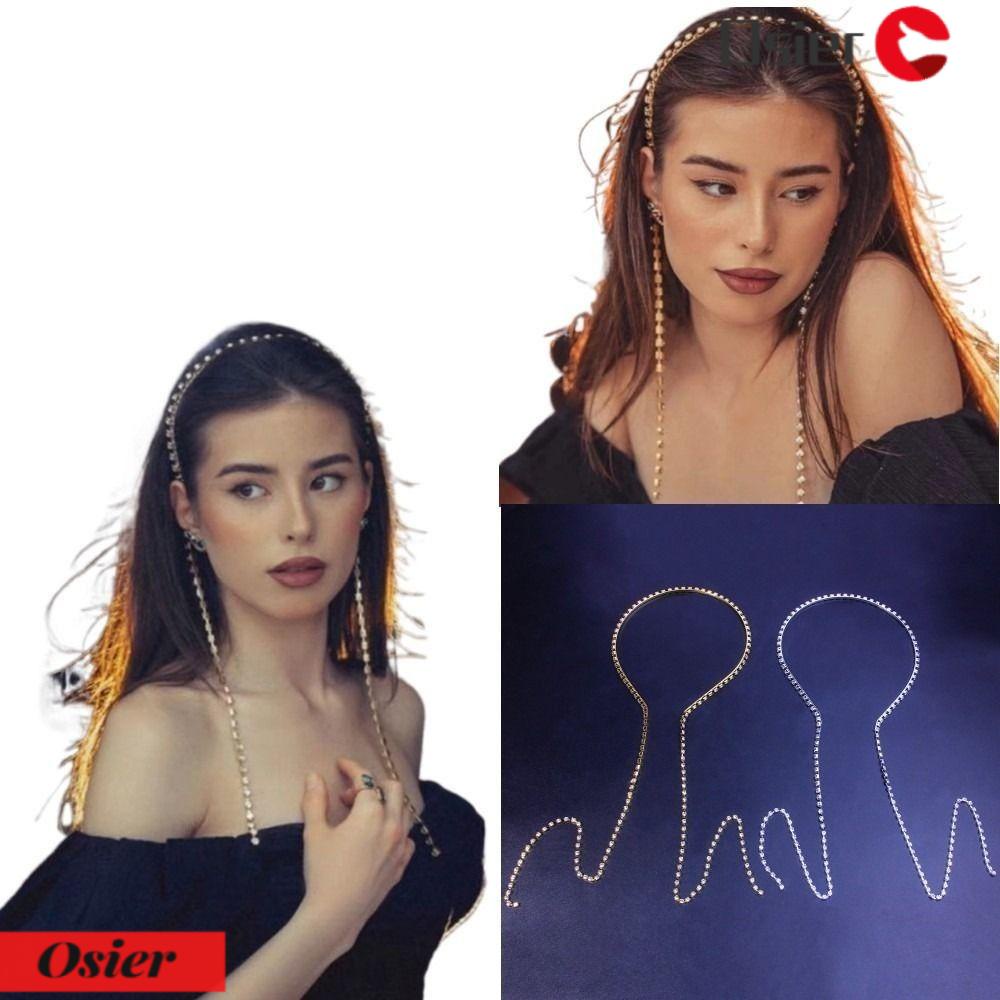 Băng Đô Cài Tóc Đính Tua Rua Dài Cho Đám Cưới 1|Dây Buộc Tóc Dạng Chuỗi Xinh Xắn Dành Cho Nữ