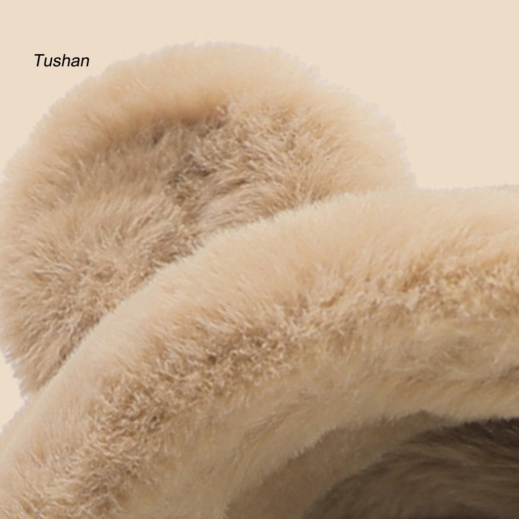 Mũ Flannel Dày Dặn Mềm Mại Màu Trơn Kèm Khăn Choàng Cổ Giữ Ấm Mùa Đông Cho Bé