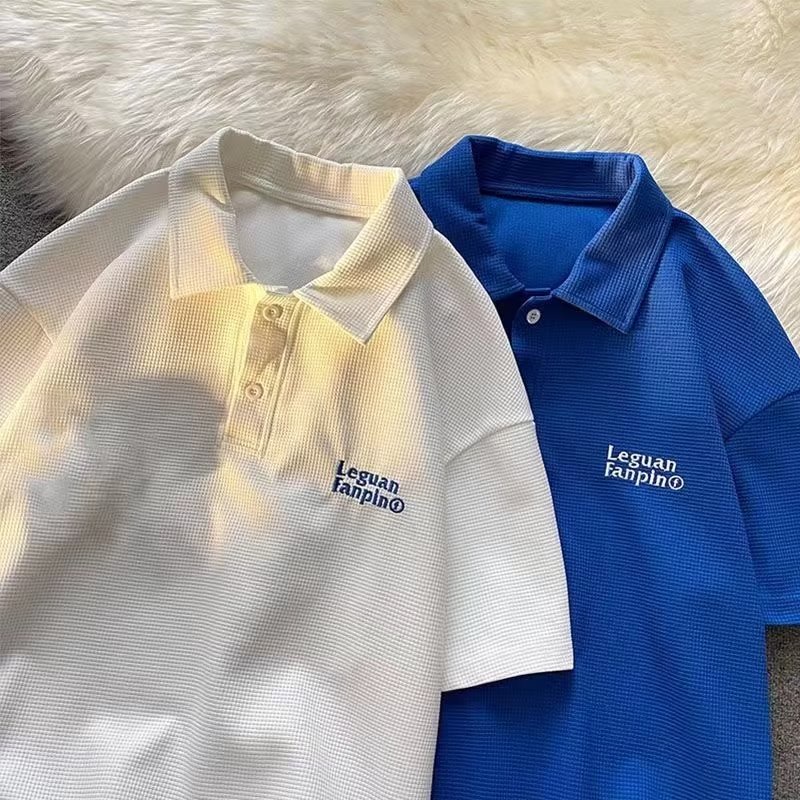 Áo Thun polo Tay Ngắn Dáng Rộng Phong Cách Đường Phố Thời Trang Mùa Hè Cho Nam