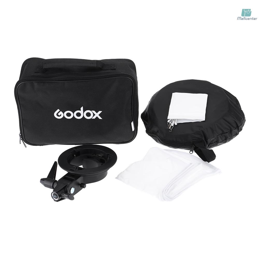 Godox 60 * 60cm/24 * 24inch Flash Softbox Diffuser Inner Grid with S2-type Bracket Bowens Mount Carry Bag for Flash Speedlite Compatible with Godox AD200Pro/V1 series/TT350 series/V860Ⅱ series/AD400Pr