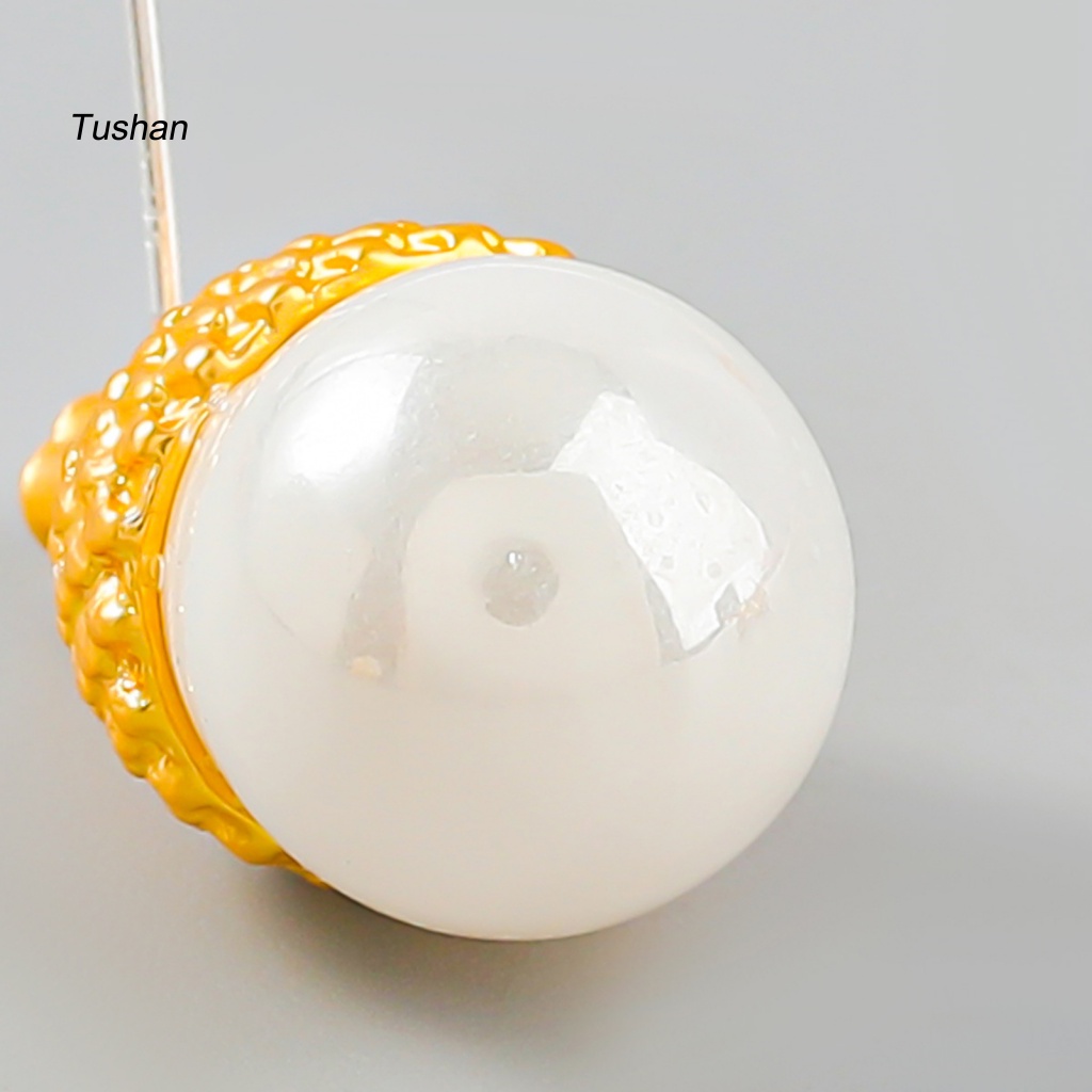 1 Đôi Bông Tai Hình Học Đính Ngọc Trai Giả Độ Bóng Cao Chống Dị Ứng Thời Trang Cho Nữ