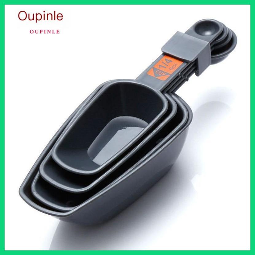 Bộ 4 Muỗng Đo Lường Hai Đầu Bằng Nhựa Tiện Dụng Cho Nhà Bếp