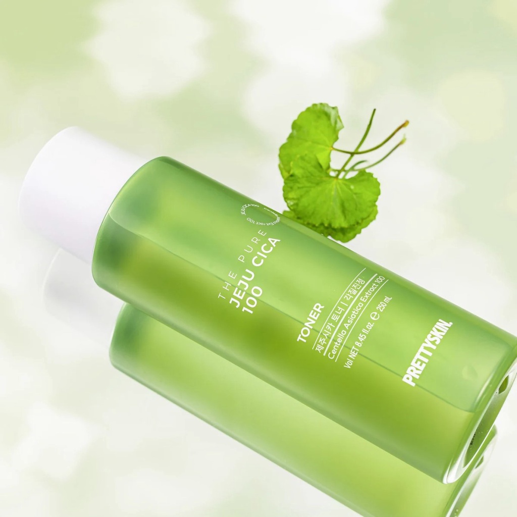 Nước hoa hồng Rau Má Pretty Skin The Pure Jeju Cica Toner 250ml