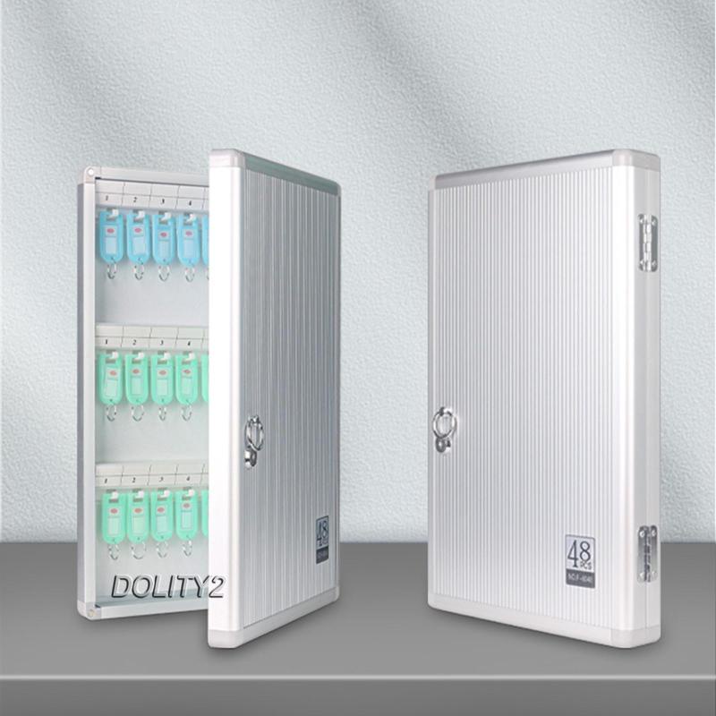 Tủ Đựng Chìa Khóa 48 Nút Bằng Kim Loại Gắn Tường Tiện Dụng Cho Văn Phòng / Nhà Kho