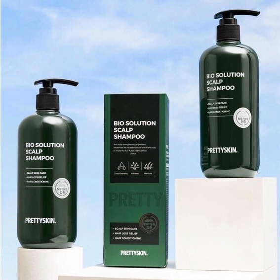 Dầu Gội Pretty Skin Bio Solution Scalp Shampoo Giảm Rụng Tóc 500ml