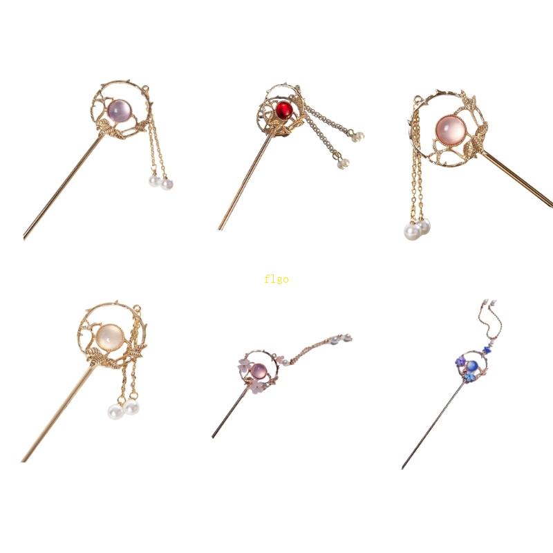 Trâm Cài Tóc Tua Rua Dài Phong Cách Hán Phục Trung Hoa Cổ Điển Cho Nữ