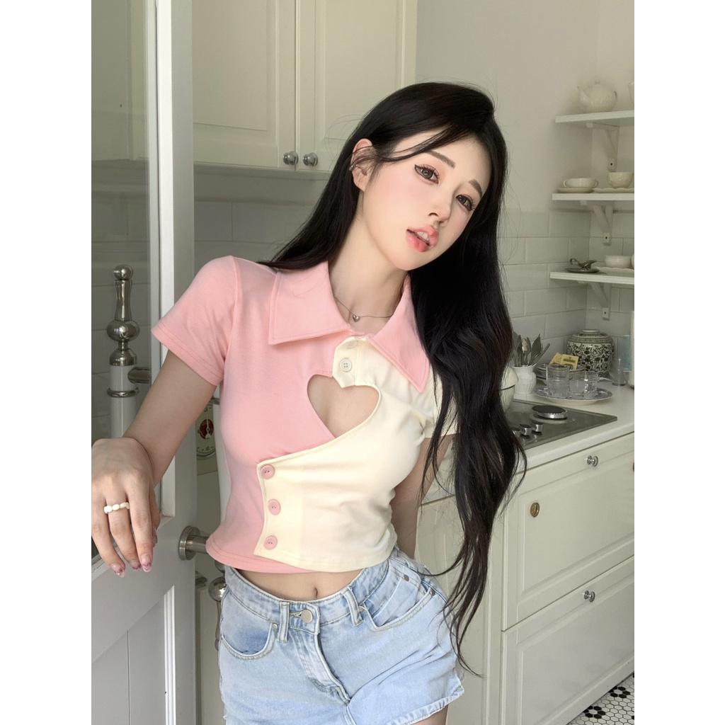 Áo Thun polo Ngắn Tay Ôm Dáng Thời Trang Mùa Hè Dành Cho Nữ