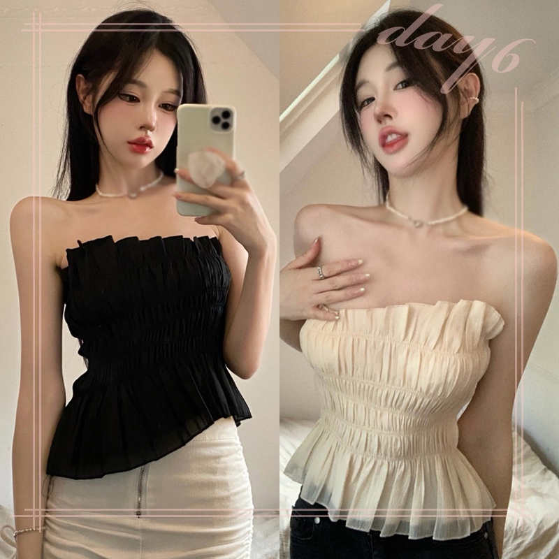 Áo Croptop Hai Dây Dáng Ôm Màu Trơn Thời Trang Hàn Quốc Gợi Cảm Cho Nữ