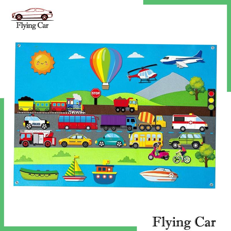 [Lzdjfmy2] Bảng Nỉ Busy Học Tập Cho Trẻ Mẫu Giáo Du Lịch