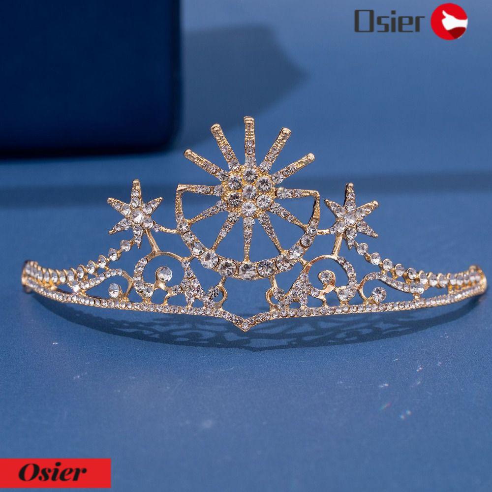 Vương Miện Cô Dâu Hình Ngôi Sao Lãng Mạn OSIER1|Băng Đô Cài Tóc Bằng Vải Nhung Thời Trang