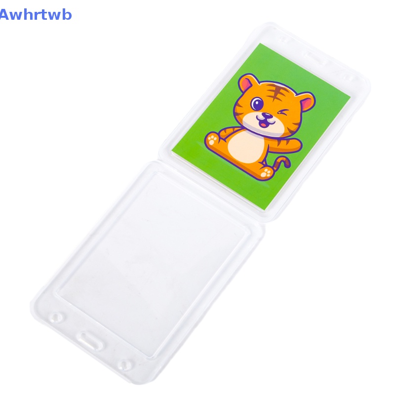 Set 1 Hộp Đựng Thẻ Tên Bằng Nhựa Trong Suốt Có Thể Thu Gọn Kèm Dây Đeo Tiện Dụng Cho Học Sinh Mới