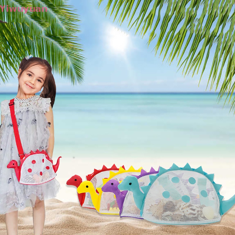 < Yiwuyuan > Túi Lưới Đựng Đồ Chơi Đi Biển Ngoài Trời Cỡ Lớn Hình Khủng Long Màu Sắc Mới Cho Bé