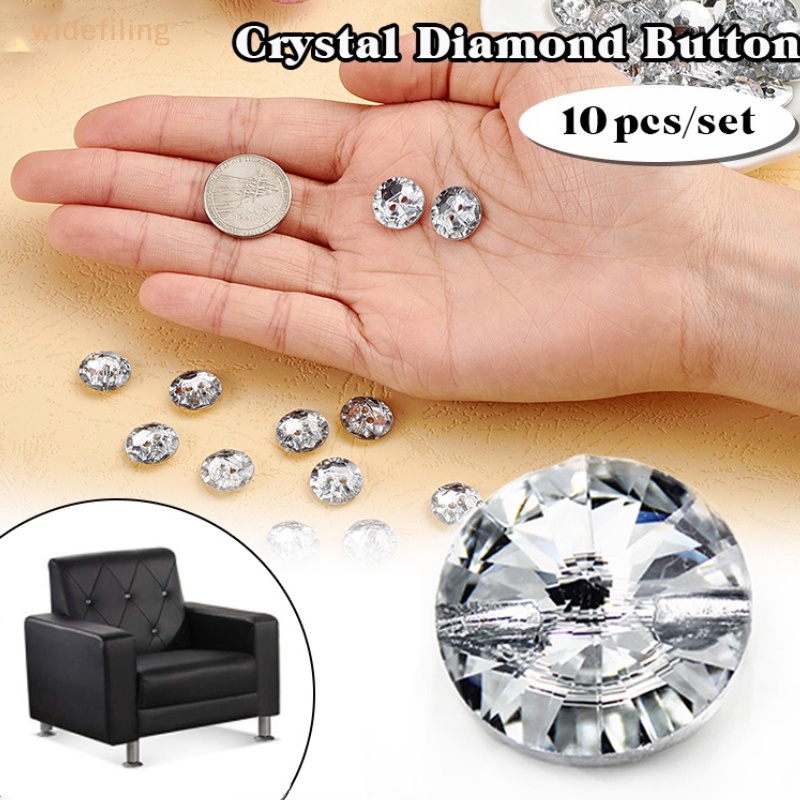 Set 10 Nút Đính Đá Pha Lê 20mm Trang Trí Ghế Sofa / Túi Nội Thất DIY