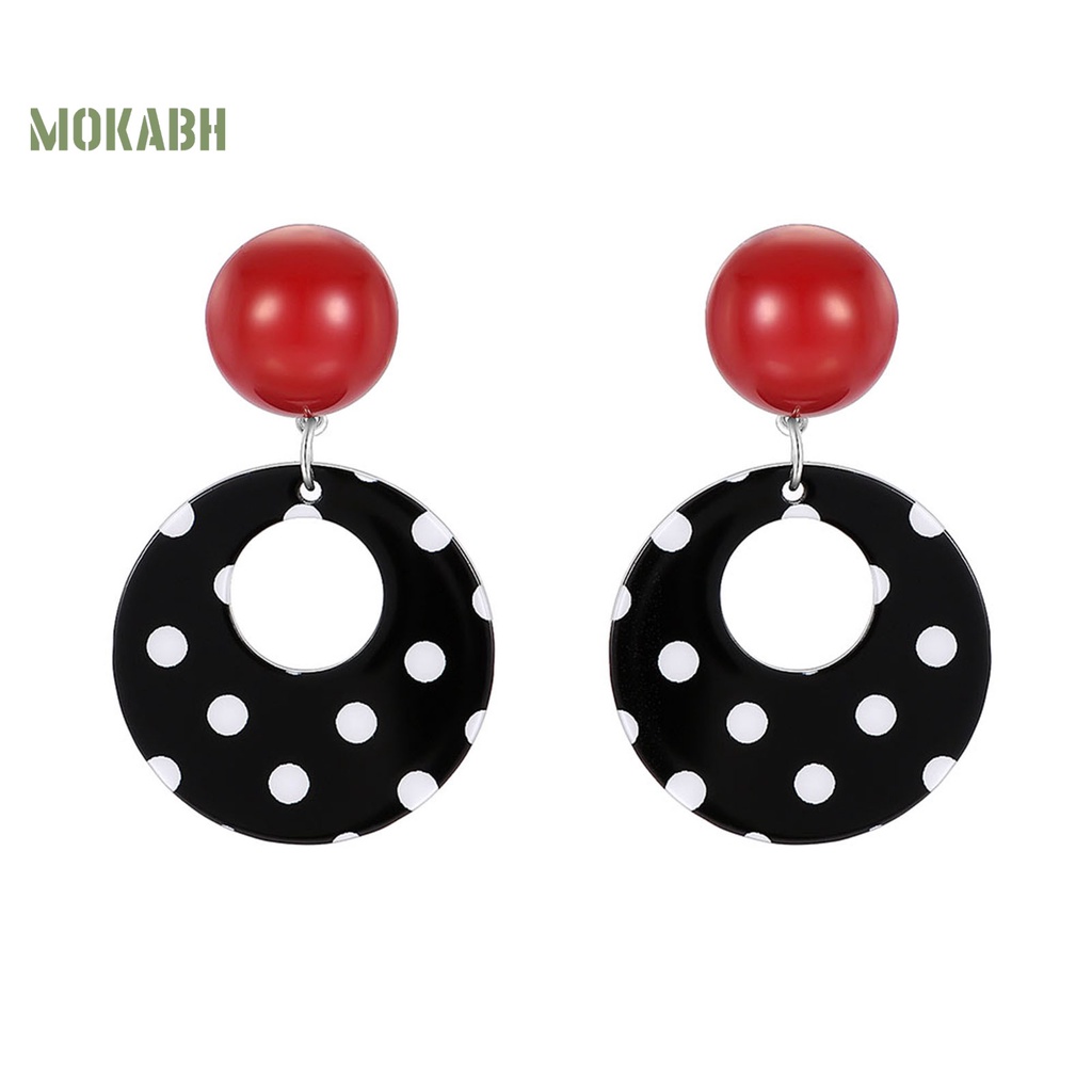 1 Đôi Bông Tai Hình Tròn Mặt Mịn Chống Mài Mòn Chống Phai Màu Thời Trang Cho Nữ