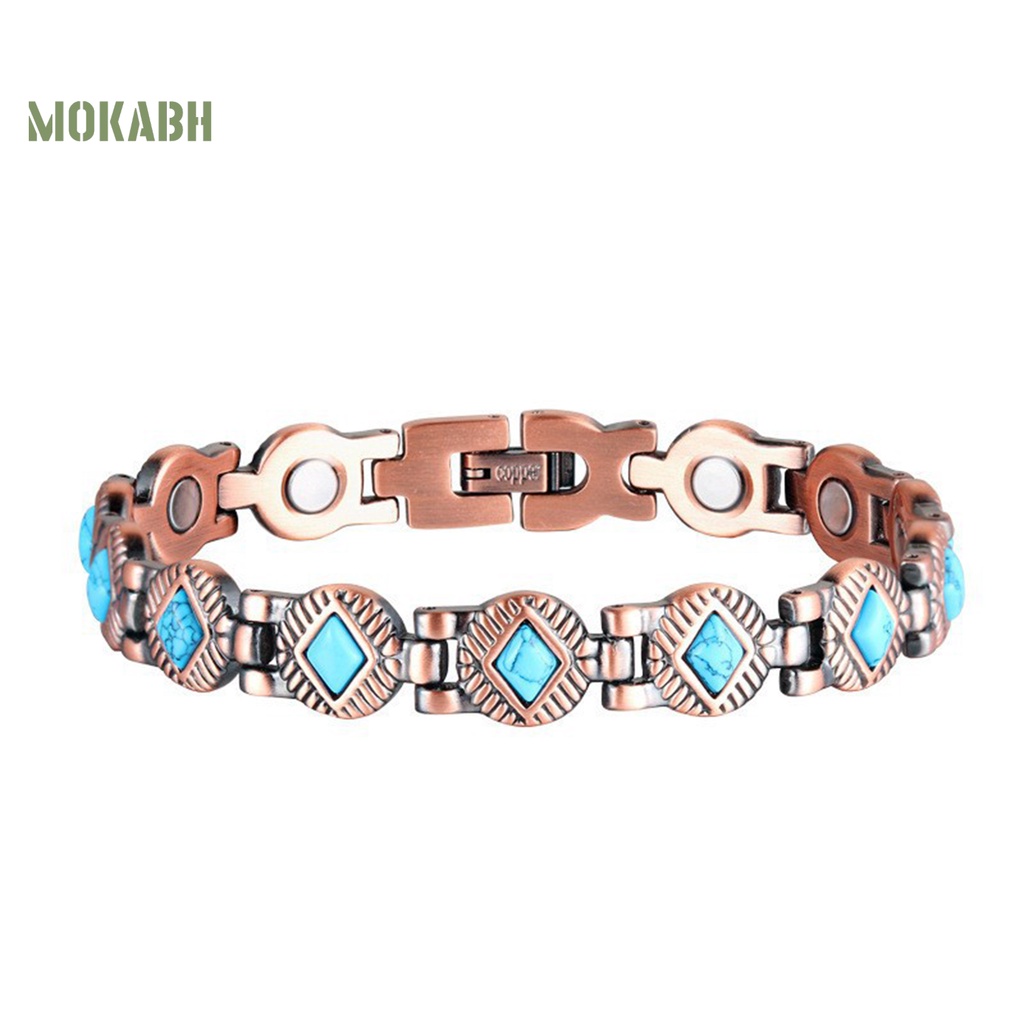 [Mới] Vòng Tay Yoga Phong Cách Retro Hình Thoi Mạ Điện Trang Trí Điều Chỉnh Được Trang Trí Liệu Pháp Sức Khỏe