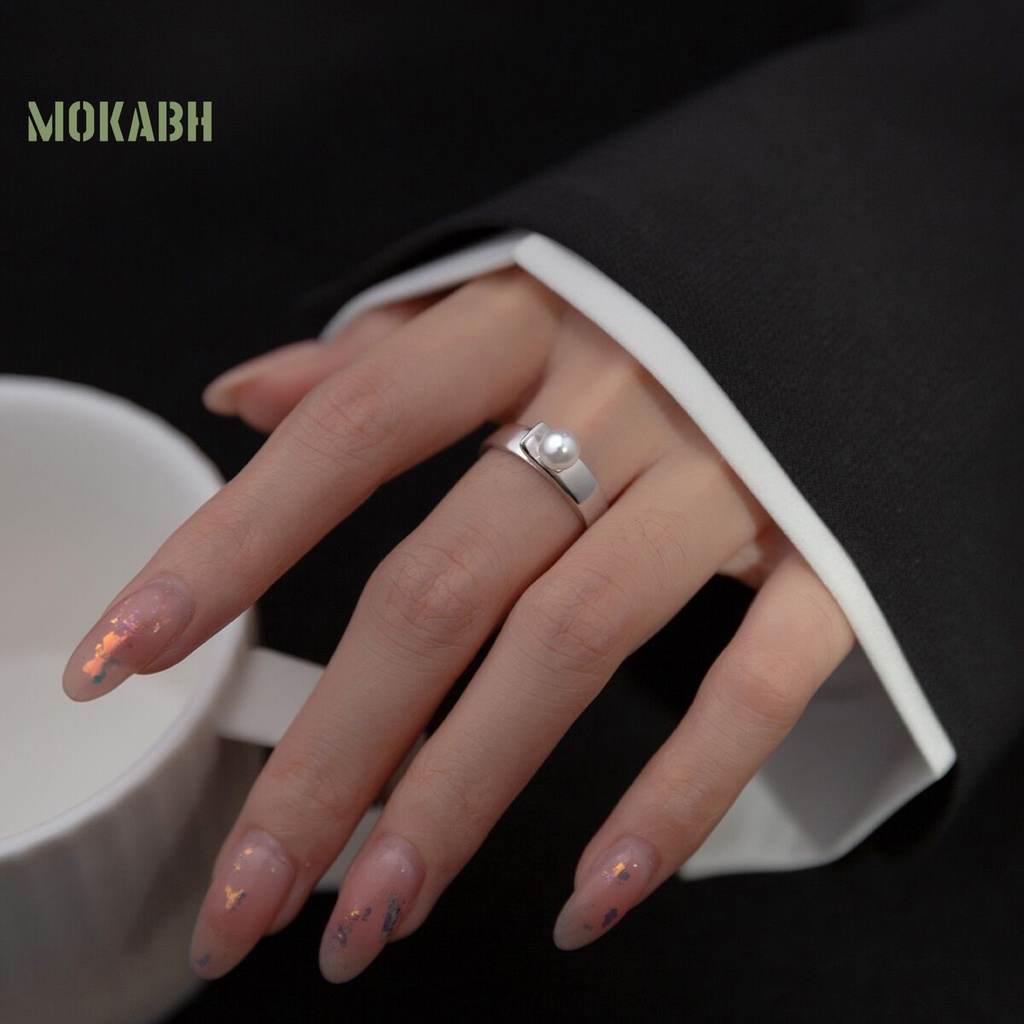 Nhẫn Đồng Đính Ngọc Trai Nhân Tạo Sang Trọng Thanh Lịch