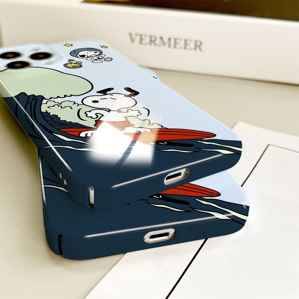 Ốp Điện Thoại Mỏng In Hình Snoopy Lướt Sóng Cho Apple Xs1112 Xr Iphone14Promax 13 OAH1