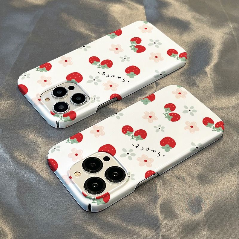 Ốp Điện Thoại Chống Sốc In Hình Trái Dâu Đơn Giản Cho Iphone xs7p1114pro / pro maxxr / 12