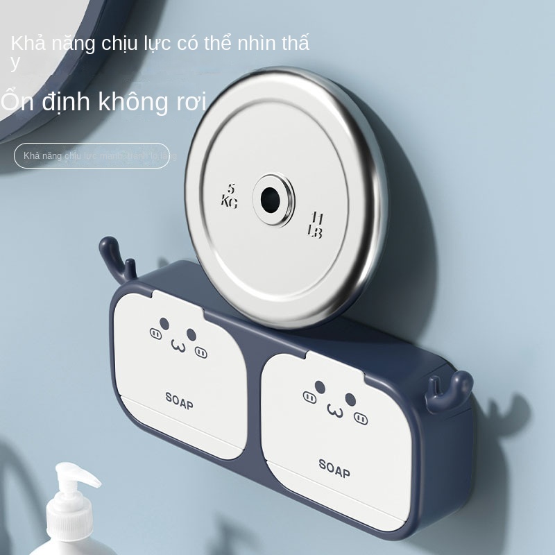 Khay đựng xà phòng,Hộp Đựng Xà Phòng Gắn Tường Hình Sừng Hươu Hoạt Hình Dễ Thương Có Móc Treo Tiện Dụng Cho Nhà Tắm