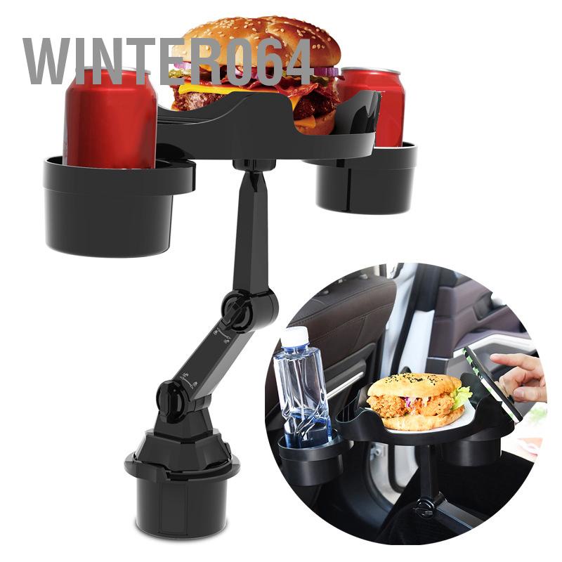 Winter064 Xe Khay Đựng Cốc Có Thể Điều Chỉnh Với Khe Cắm Điện Thoại Đen Di Động Mạnh Mẽ Tự Chuyến Đi Đường Bộ Phụ Kiện