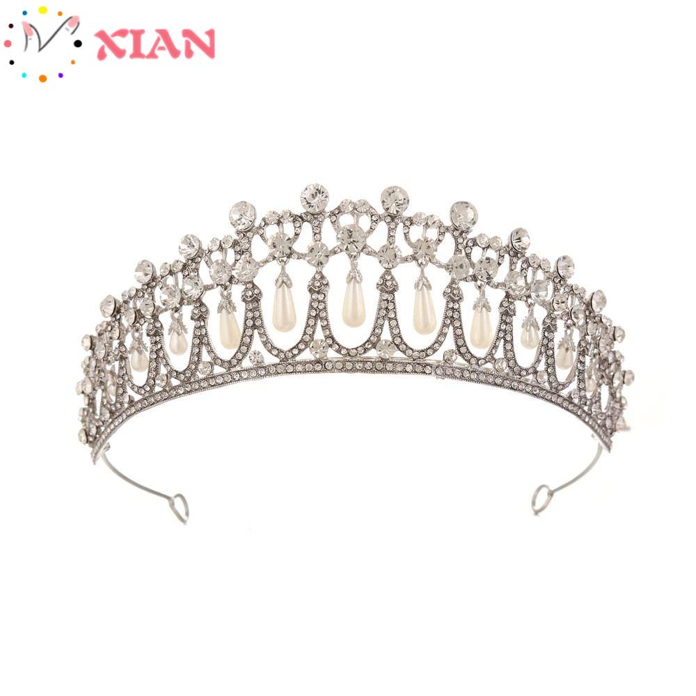 Xiantin Vương Miện Cô Dâu Sang Trọng Quý Phái|Băng Đô Cài Tóc Cho Cô Dâu