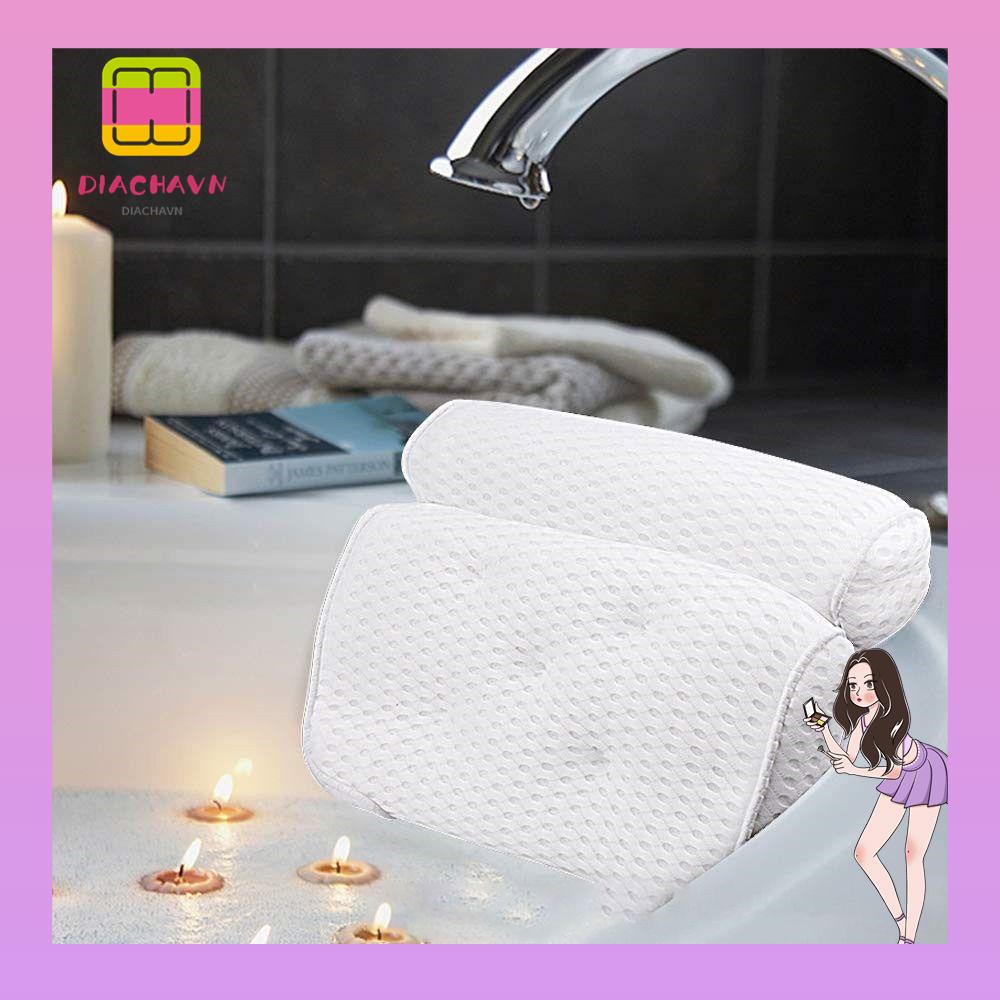 Gối Tựa Đầu Dạng Lưới Có Giác Hút Không Trượt Sang Trọng Thư Giãn Cho Bồn Tắm / Spa