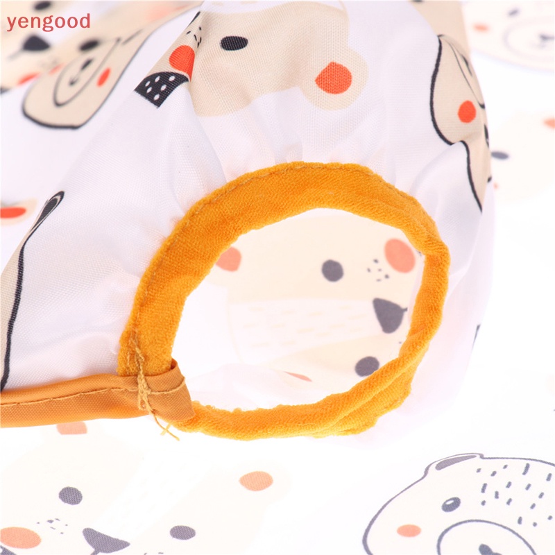 Yếm Ăn Tay Dài Chống Thấm Nước Có Túi Dành Cho Trẻ Em Mới Tập Đi