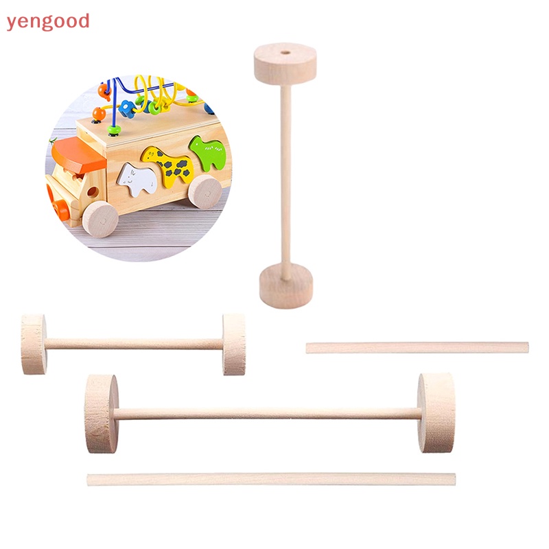 1 Bộ Bánh Xe Bằng Gỗ Có Lỗ 0.2 inch Cho Mô Hình Xe Hơi Đồ Chơi DIY