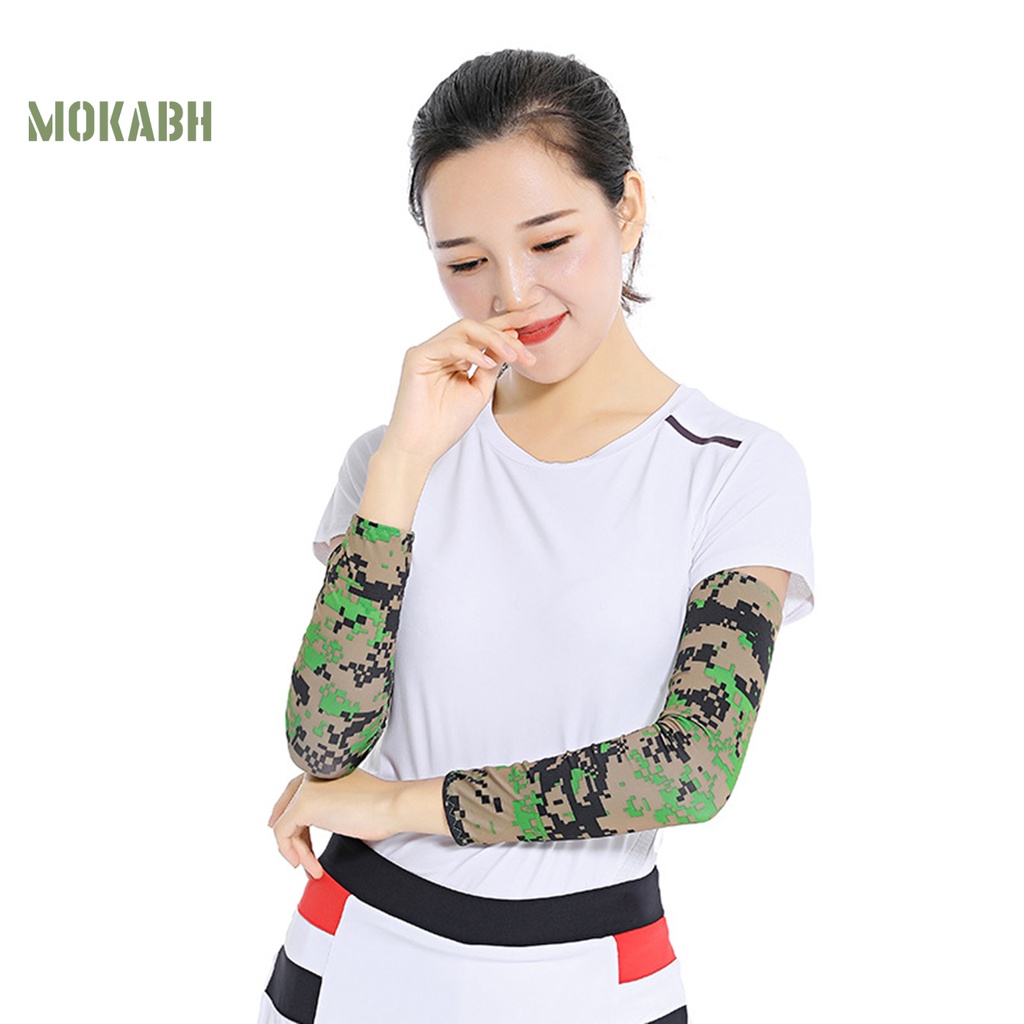 2 Găng Cánh Tay Co Dãn Chống Tia UV Khi Đạp Xe / Câu Cá