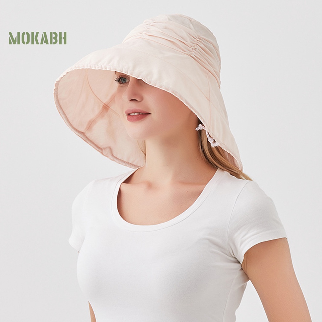 Nón Vành Tròn Chống Tia UV Màu Sắc Xinh Xắn Có Thể Gấp Gọn Dành Cho Nữ