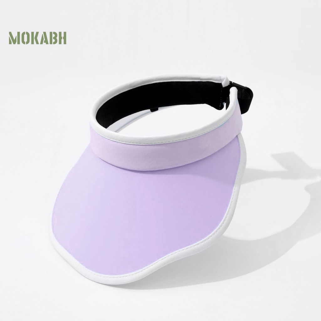 [Mok Abh] Mũ Lưỡi Trai Che Nắng Hở Chóp Có Thể Điều Chỉnh Màu Sắc Tương Phản Chống Biến Dạng Cho Nữ