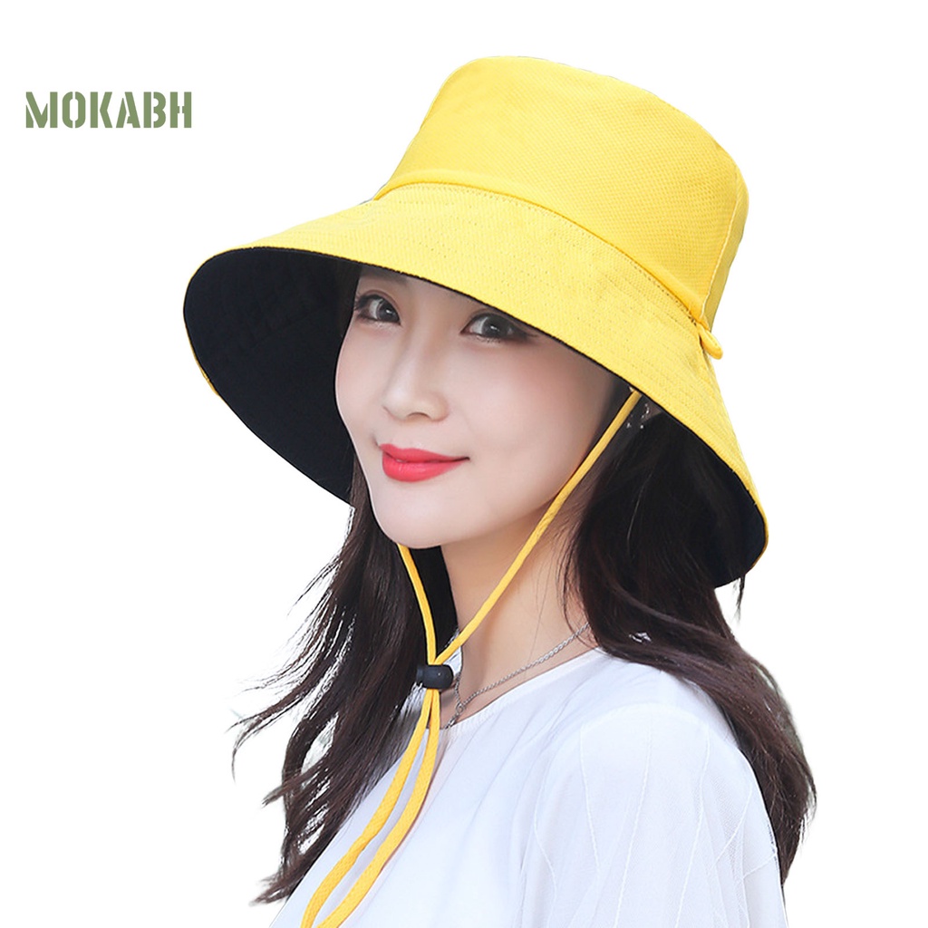 Nón Vành Tròn Màu Trơn Chống Tia UV Thời Trang Mùa Hè Cho Nữ