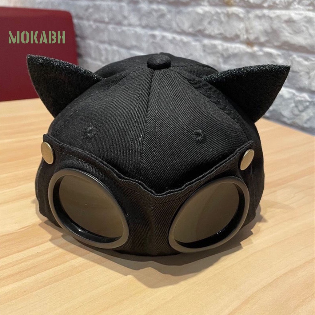 [Mok Abh] Mũ Bóng Chày Màu Trơn Có Thể Tháo Rời Và Tròng Kính Phi Công Ngoài Trời Cho Nam Và Nữ